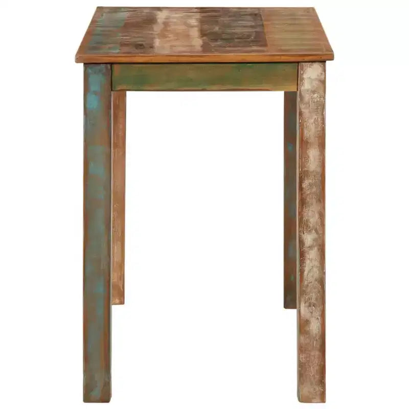 vidaXL Dining Table - Solid Wood Reclaimed, Multicolour Finish, Vintage Rectangular Design, 43.3x21.7x29.9 for Home, Kitchen, Meal Area