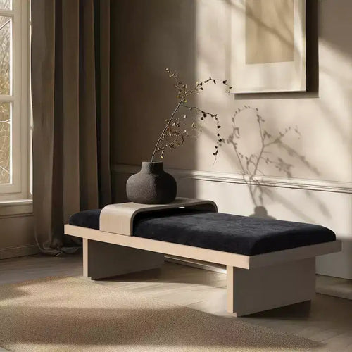 Meridian Furniture,Arlington Chenille Fabric Bench