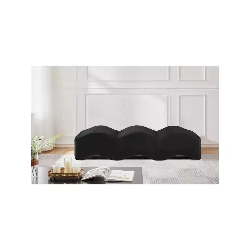 Meridian Furniture,Wave Velvet Bench