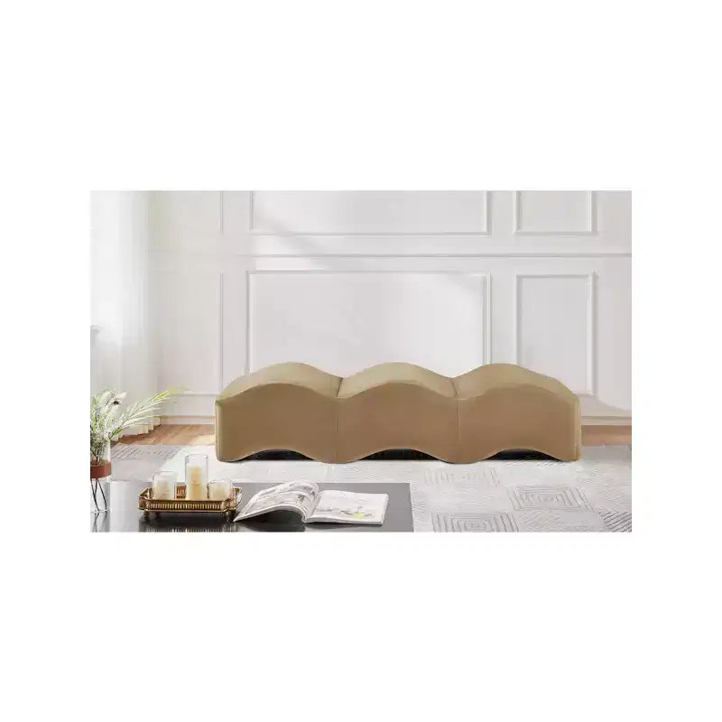 Meridian Furniture,Wave Velvet Bench
