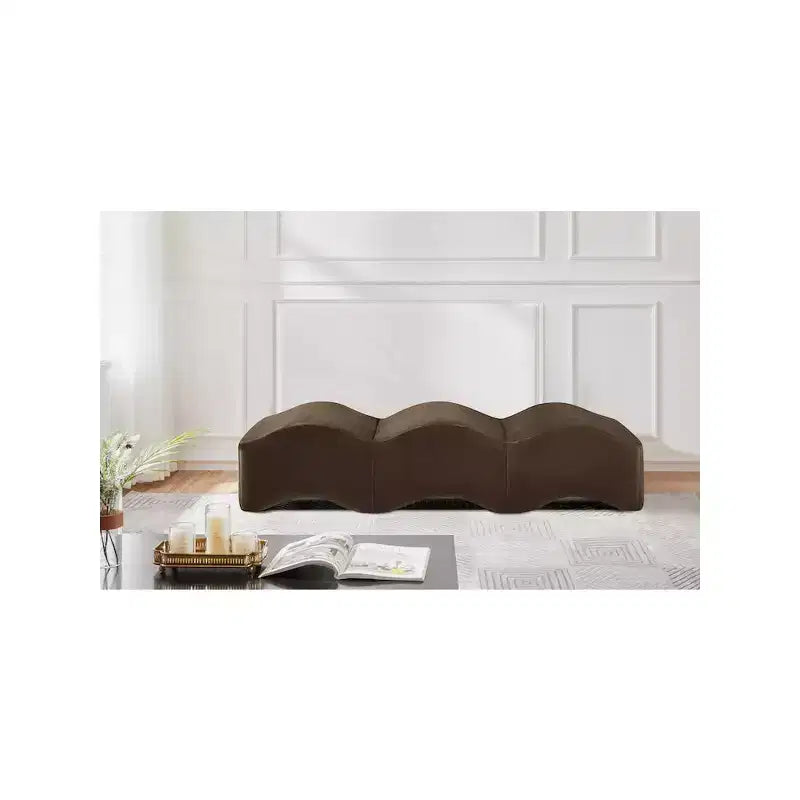Meridian Furniture,Wave Velvet Bench