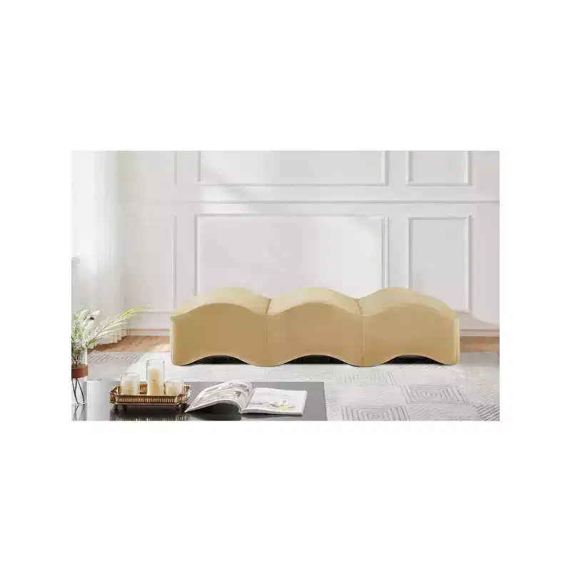 Meridian Furniture,Wave Velvet Bench
