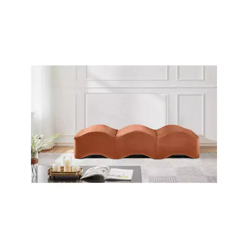 Meridian Furniture,Wave Velvet Bench