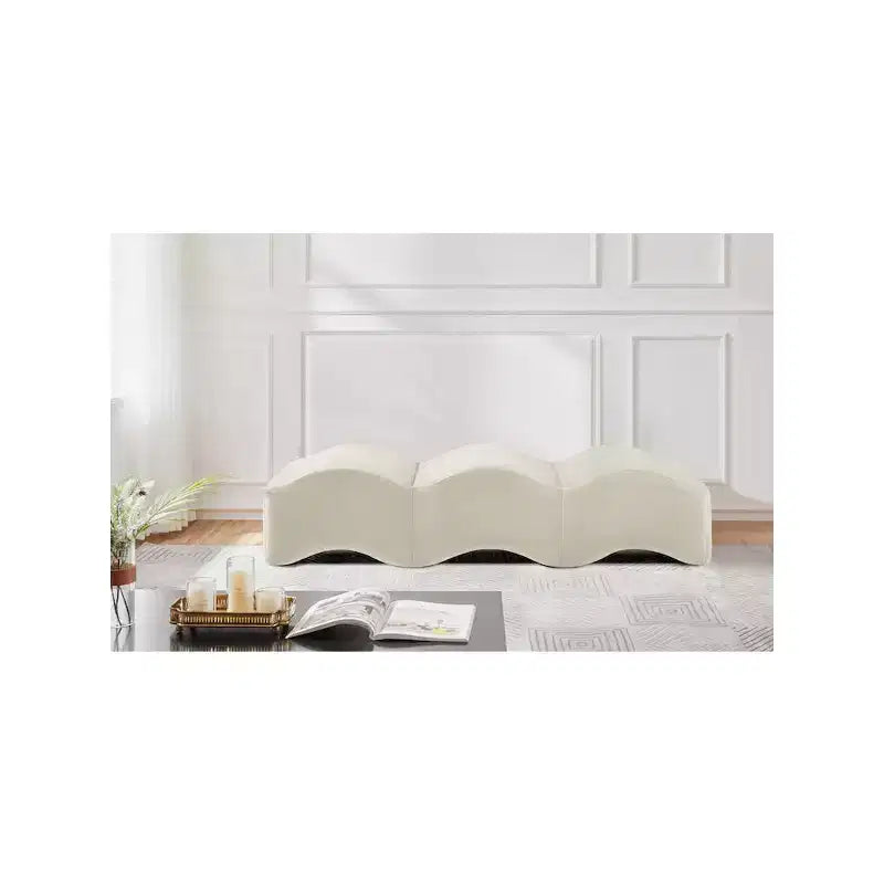 Meridian Furniture,Wave Velvet Bench