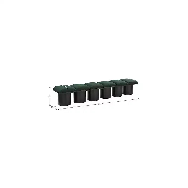 Meridian Furniture,Pavilion Boucle Fabric Bench