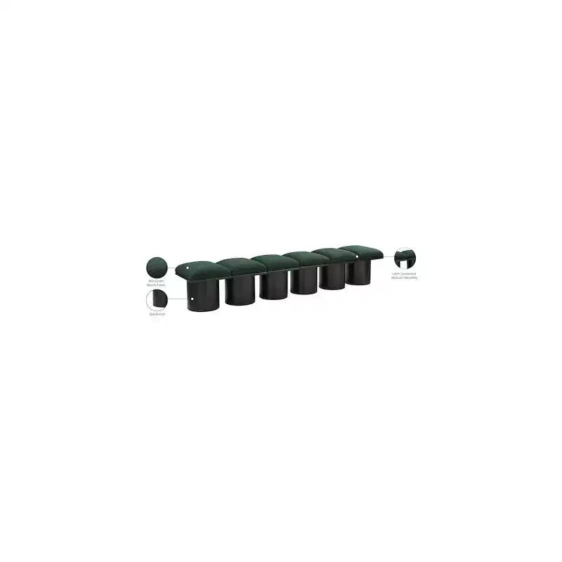 Meridian Furniture,Pavilion Boucle Fabric Bench