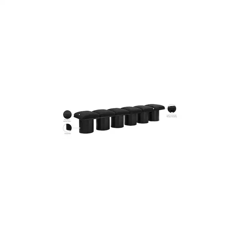 Meridian Furniture,Pavilion Boucle Fabric Bench
