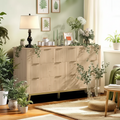 Commode cannelée naturelle moderne